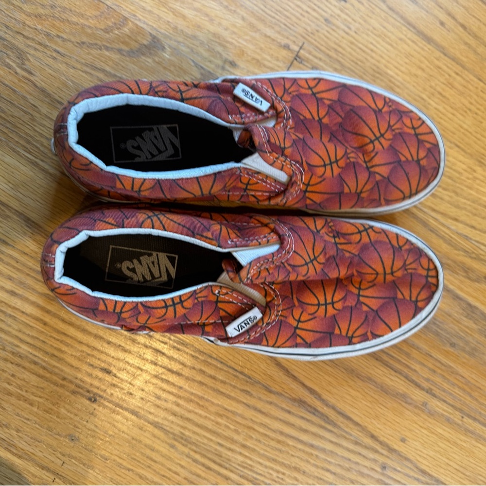 Basketball Print Slip-On Sneakers